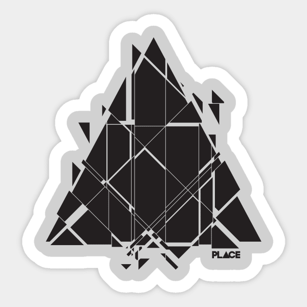 PLACE Sci-Fi Triangle Sticker by Sitchko